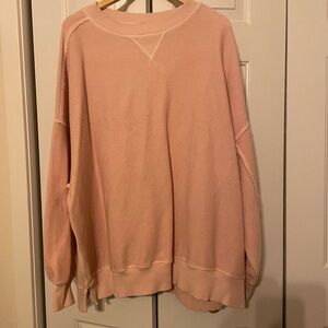 Aerie oversized ribbed pink shirt - like new!